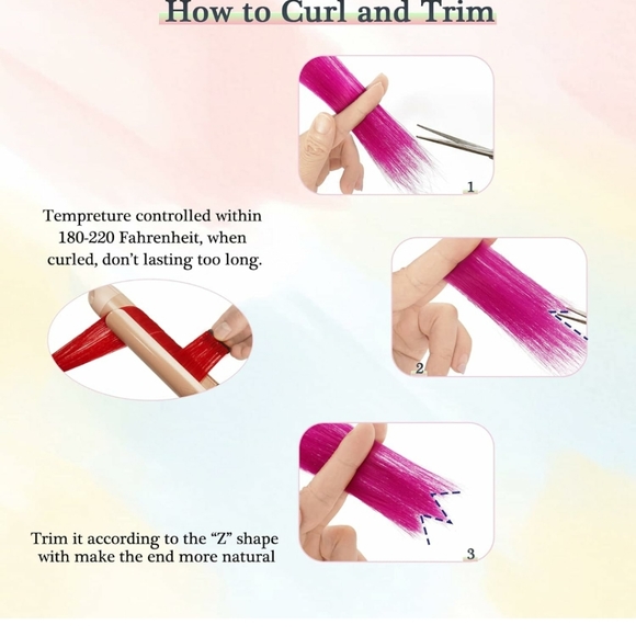 BARSDAR 12 Pcs Blue Colored Clip In Hair Extensions - Picture 7 of 8